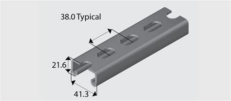E3300S 41x21mm Slotted Channel/Strut HDG .